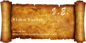 Vidra Eszter névjegykártya