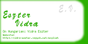 eszter vidra business card